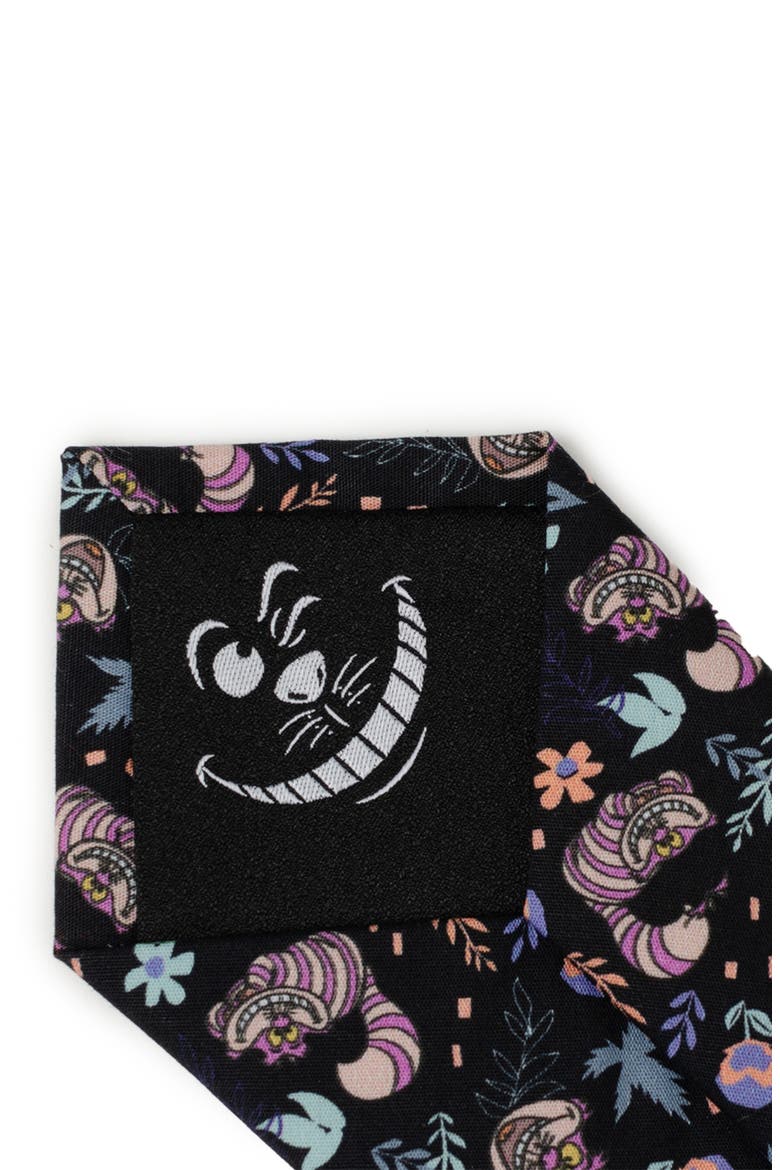 Alice in Wonderland Cheshire Cat Silk Blend Tie, Alternate, color, BLACK