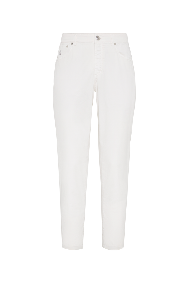 Gabardine garment dyed trousers, Main, color, Ecru
