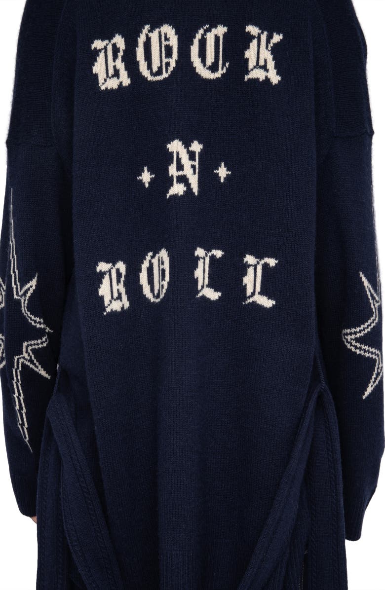 Zadig & Voltaire Rock N Roll Wrap Cardigan, Alternate, color, Encre