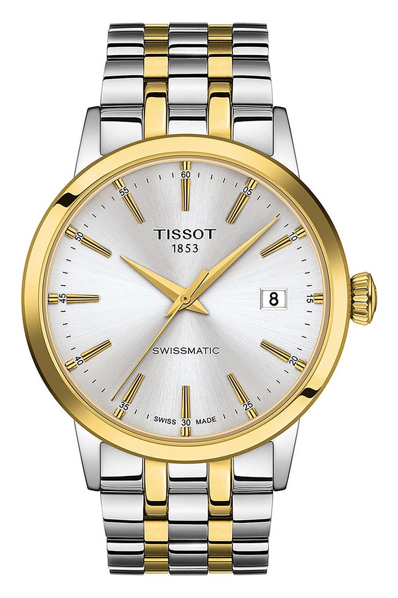 Classic Dream Swissmatic Two-Tone Bracelet Watch, 42mm, Main, color, SILVER