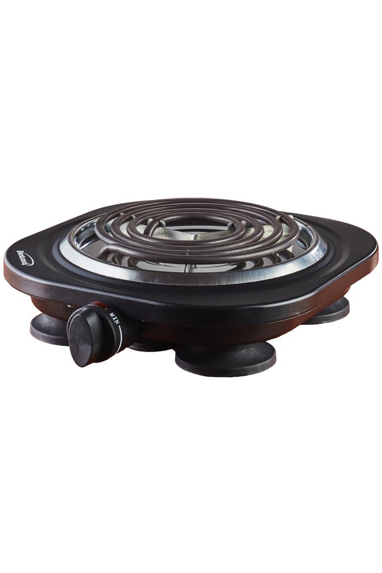TS-321BK 1000 Watt Single Electric Burner, Main, color, Black