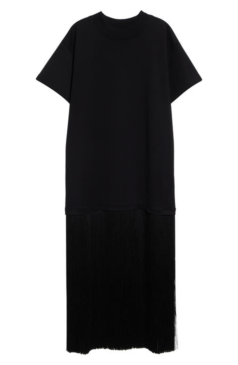 Fringed Cotton T-Shirt