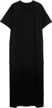 Alaïa Fringed Cotton T-Shirt