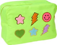 Malibu Sugar Large Nylon Pouch with Assorted Patches