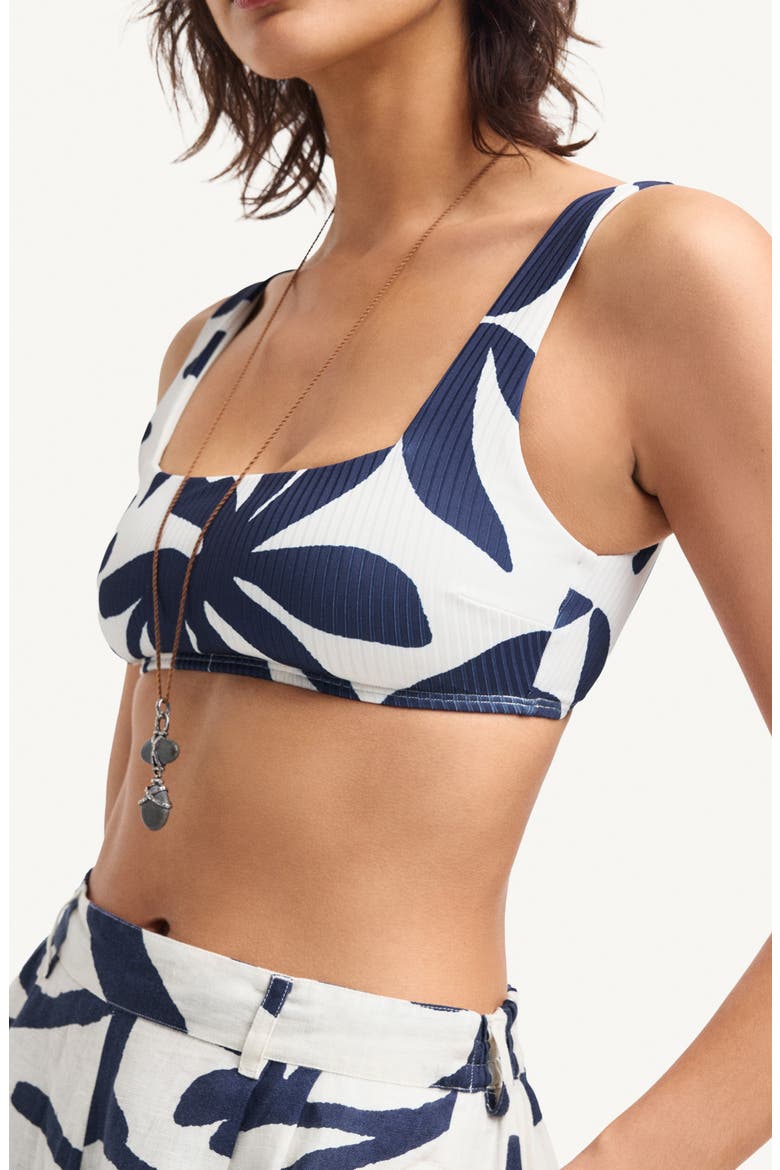 Mika Rib Bralette Bikini Top, Alternate, color, NIGHT FLOWER
