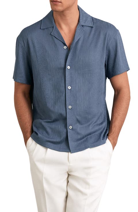 Ando Texture Stripe Camp Shirt