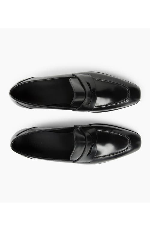 Anthony Veer Belmont Penny Loafer In Onyx Shine Black