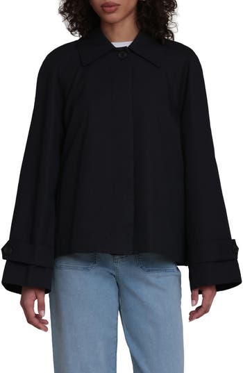 Bagatelle Crop Trench Jacket In Black