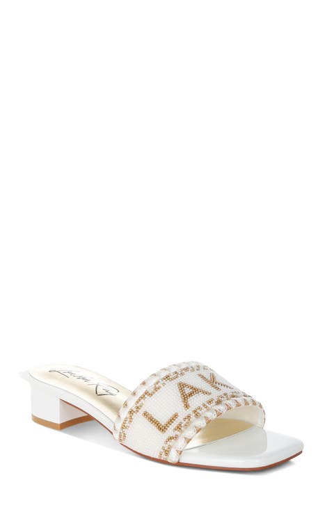 Vacay Babe Lake Como Beaded Slide Sandal (Women)