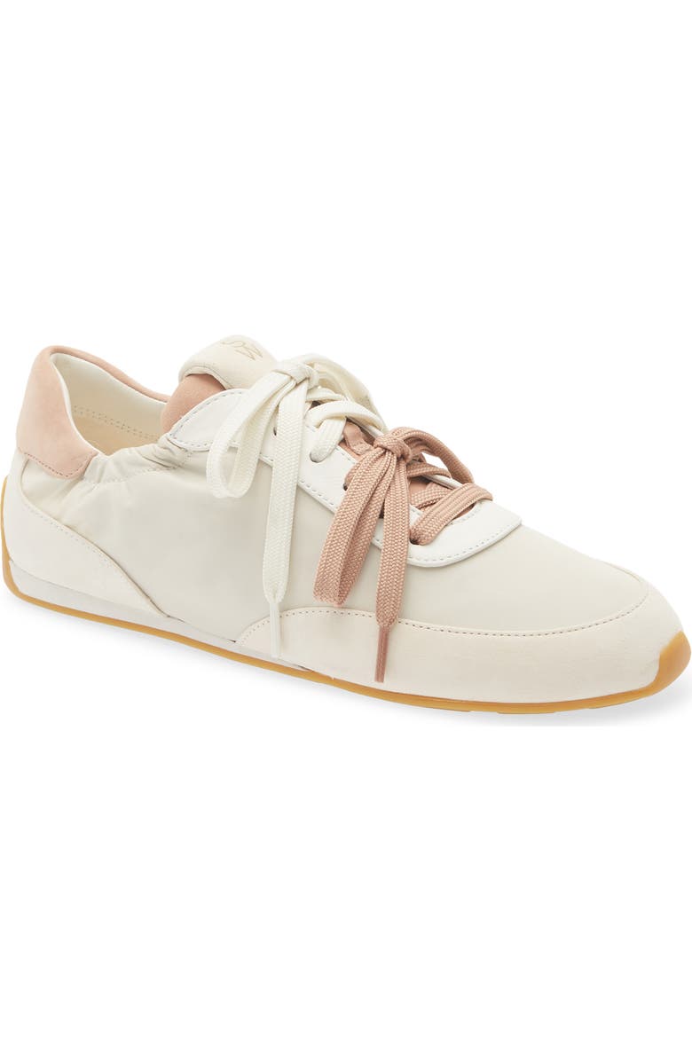 Stuart Weitzman Bondruchesnk Sneaker, Main, color, Linen/ Cream/ Blushful