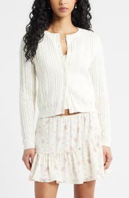 BP. Pointelle Knit Cardigan