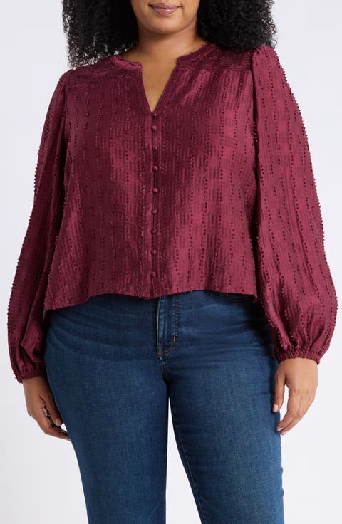 Long Sleeve Button-Up Top