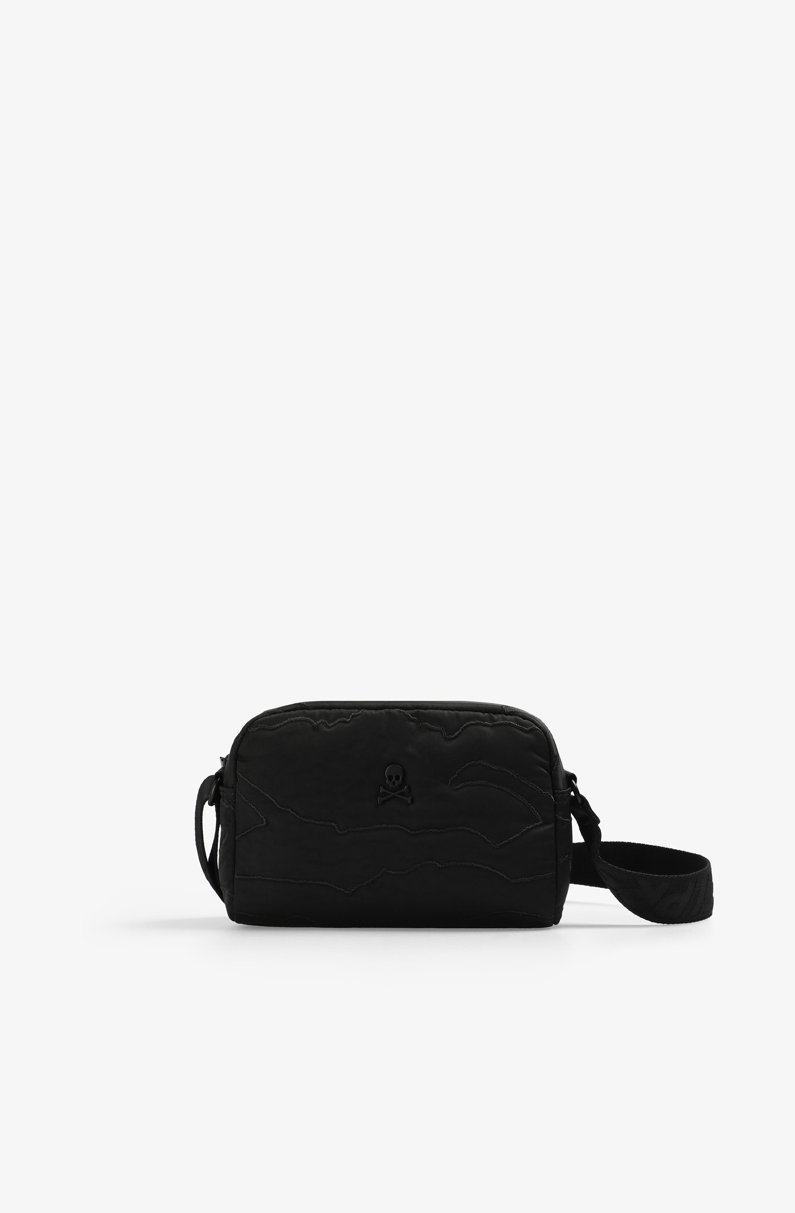 Scalpers Ny Emb Fabric Bag, Alternate, color, Black