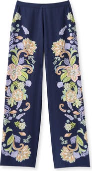 Cartolina Olivia Printed Wide-Leg Pant