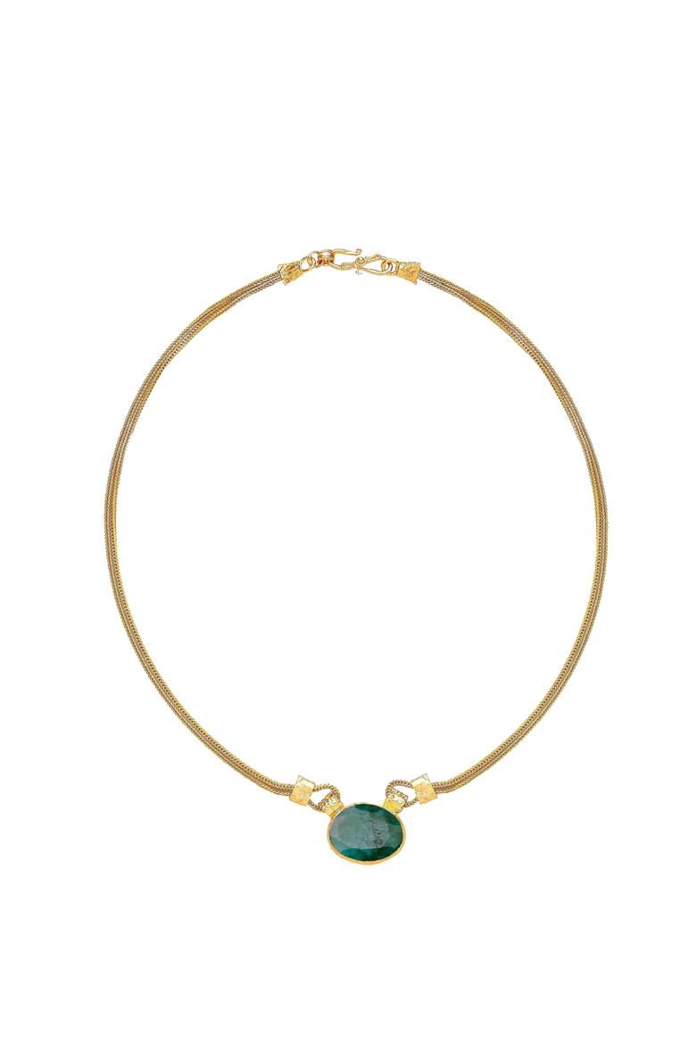Daphne Chain Necklace, Main, color, Brass