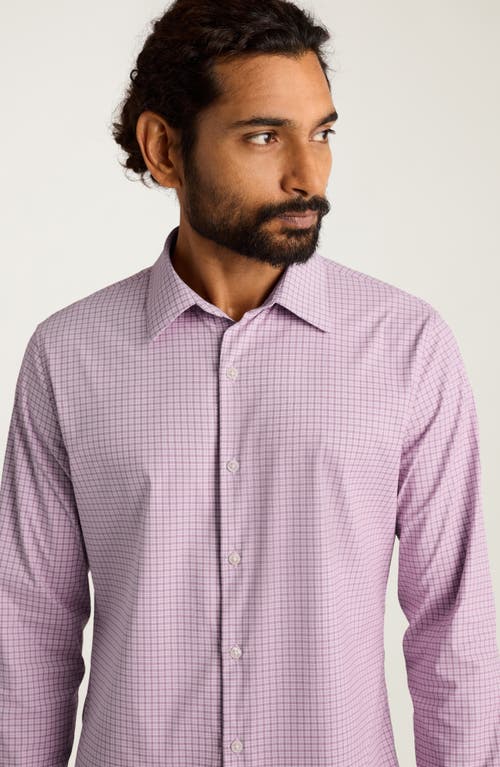 Bonobos Tech Slim Fit Check Button-up Shirt In Pink