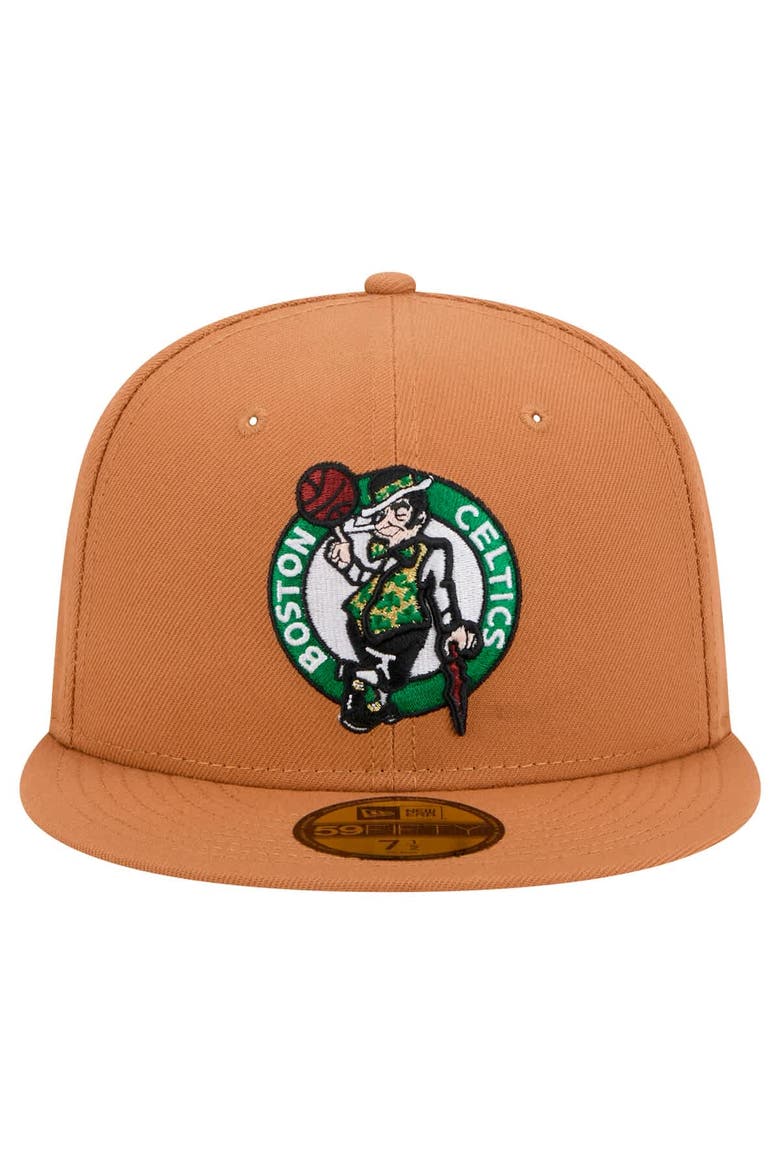 Men's New Era Tan Boston Celtics Color Pack 59FIFTY Fitted Hat, Alternate, color, Tan