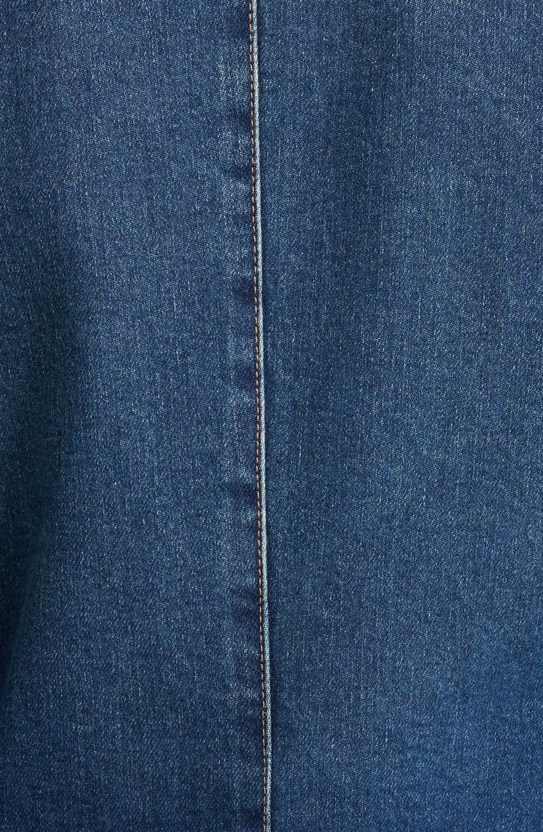 Alice + Olivia Macey Fitted Denim Blazer, Alternate, color, Love Train