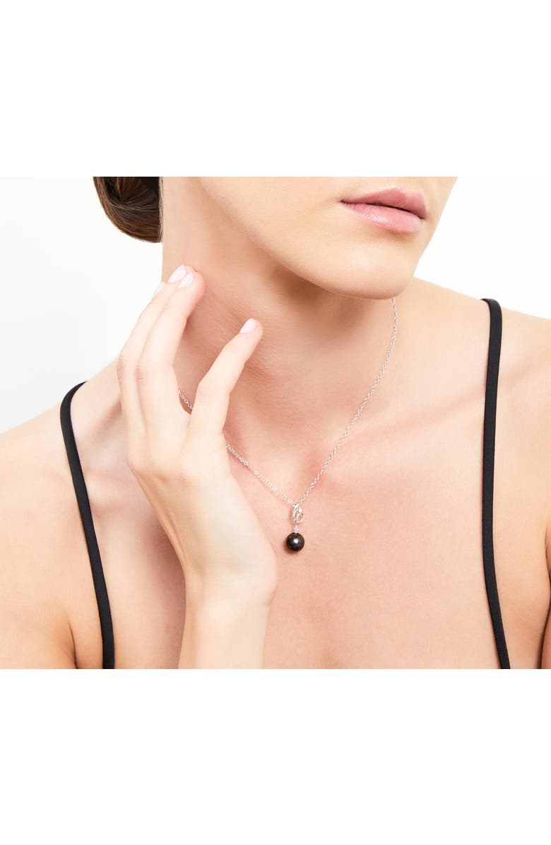 The Pearl Source Tahitian South Sea Pearl & Diamond Symphony Pendant, Alternate, color, White Gold