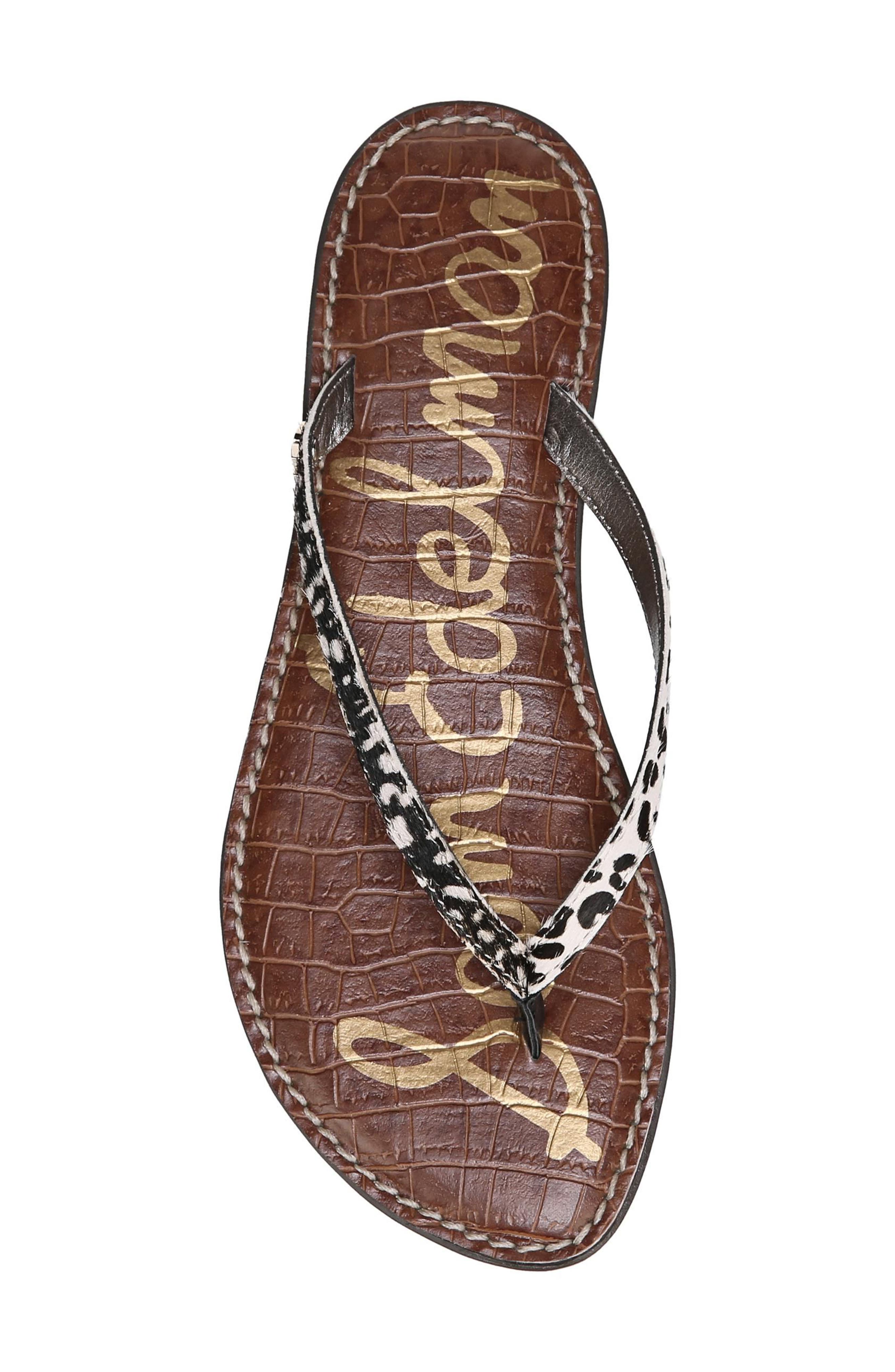 Gracie Genuine Calf Hair Sandal, Alternate, color, BLACK/ IVORY CALF HAIR