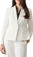 KASPER Stretch Crepe One-Button Blazer