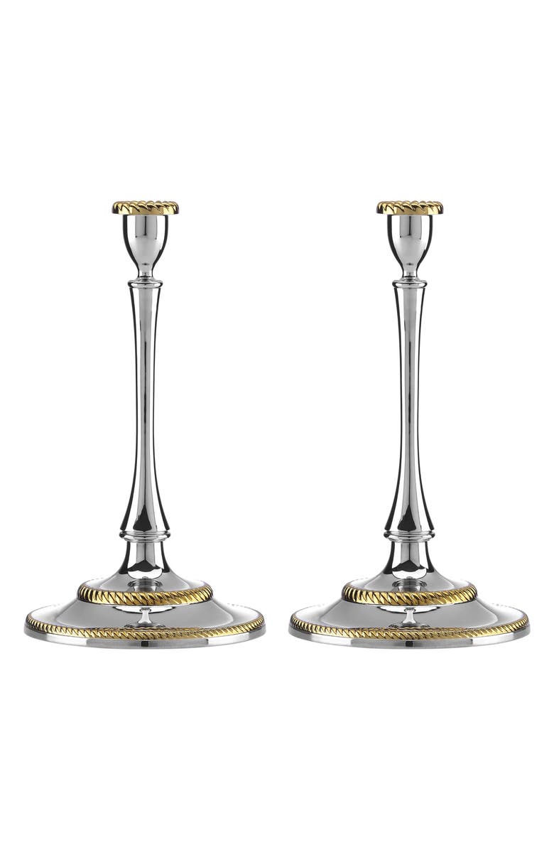 Reed & Barton Roseland Set of 2 Candlesticks, Main, color,