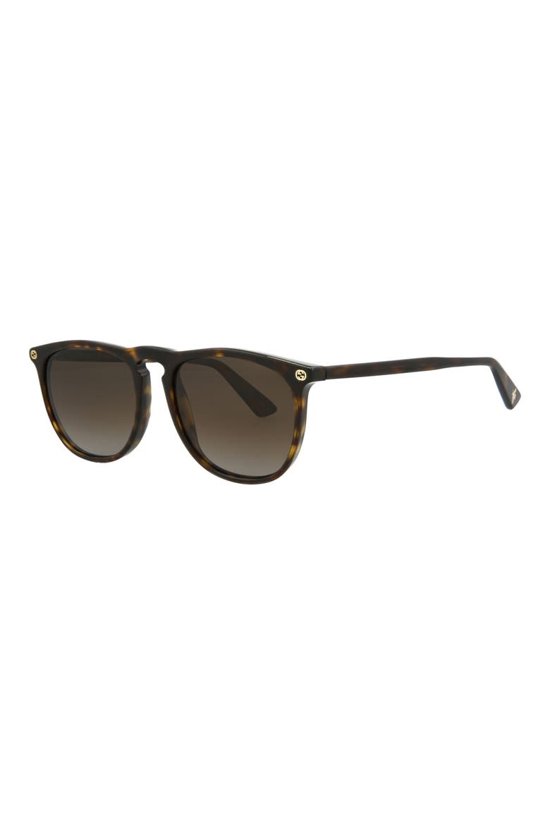 53mm Round Oval Sunglasses, Alternate, color, HAVANA BROWN