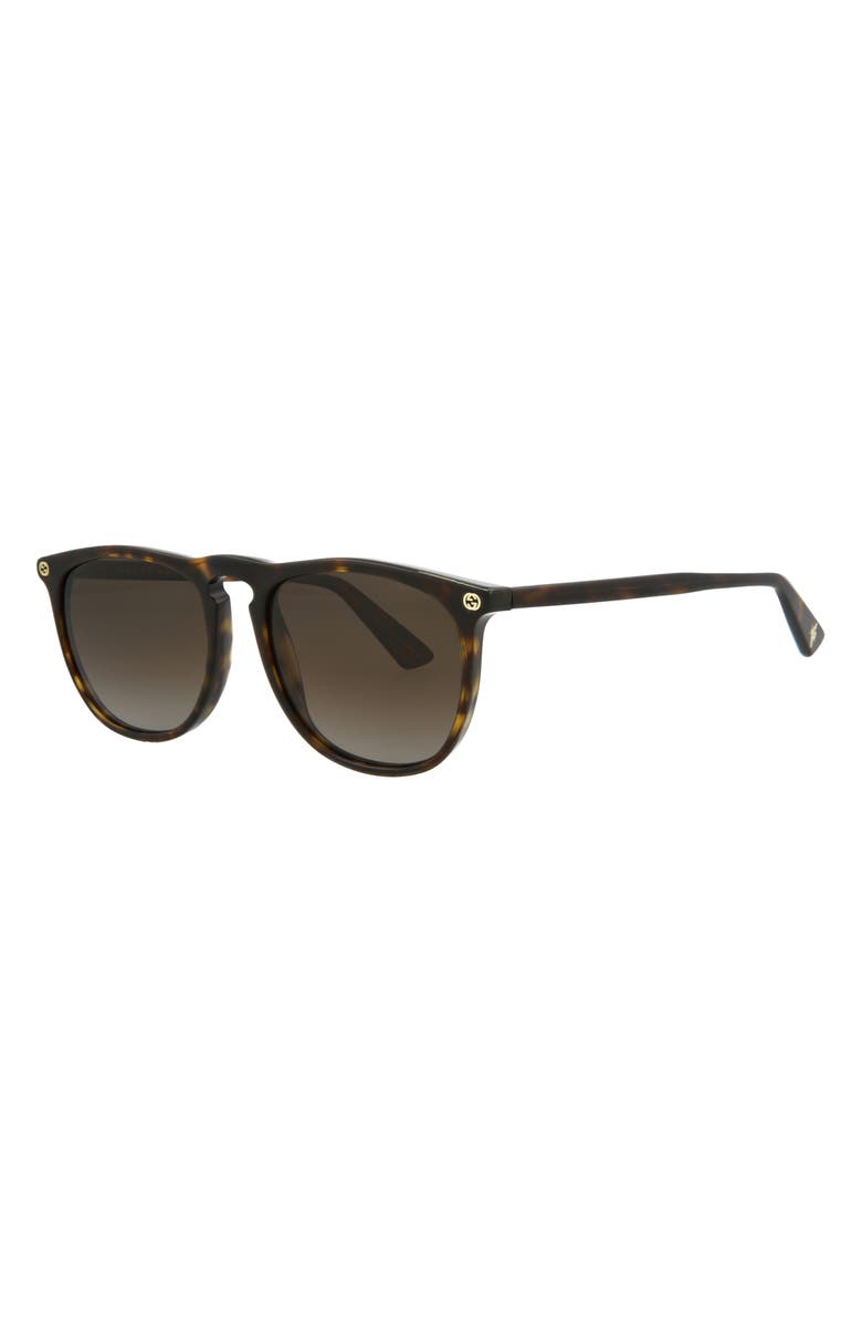 Gucci 53mm Round Oval Sunglasses, Alternate, color, Havana Brown