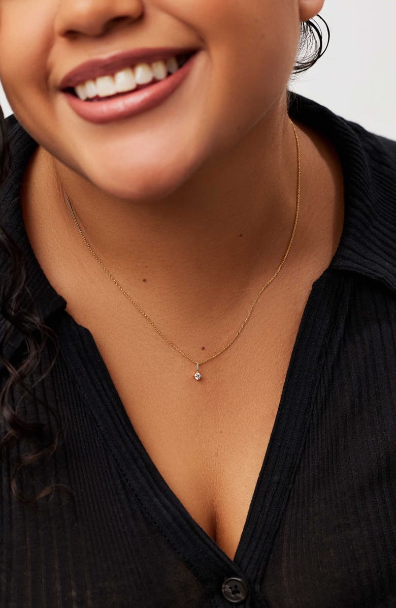 Ana Luisa Diamond Necklace - Gold Dainty Diamond Necklace, Alternate, color, 