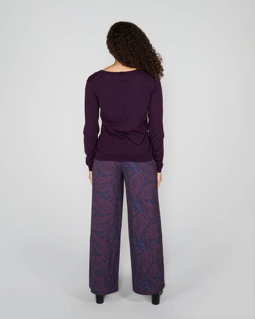 Lords Of Harlech Sasha V-neck Sweater In Purple