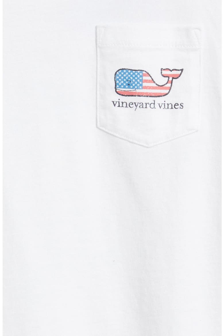 Kids' Flag Whale Pocket T-Shirt, Alternate, color, WHITE CAP