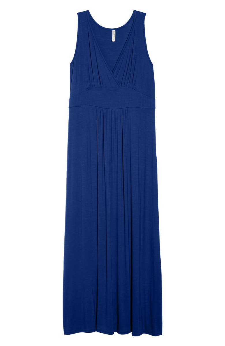 Loveappella Surplice Maxi Dress, Alternate, color, Royal