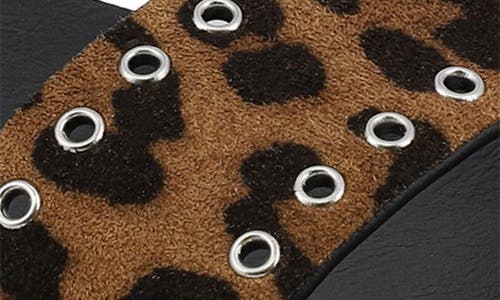 Shop Mia Evelin Ankle Strap Platform Sandal In Leopard Print