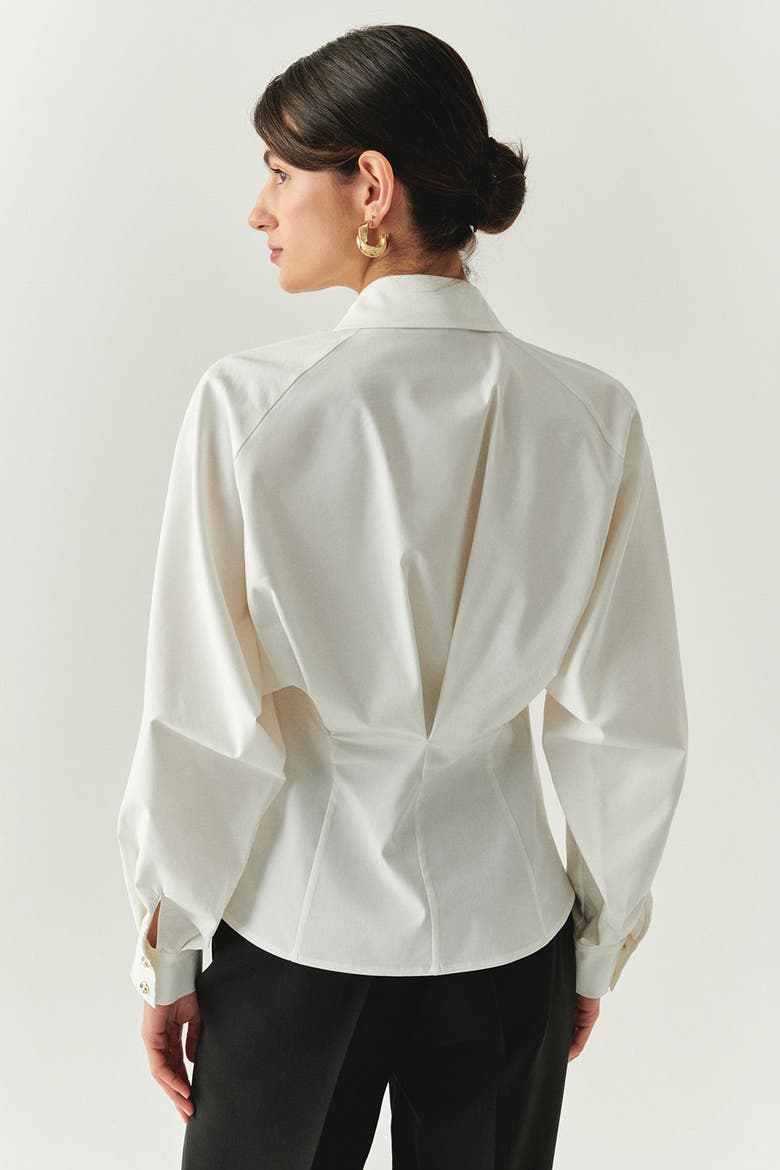 Kamari Raglan Sleeve Shirt, Alternate, color, BONE