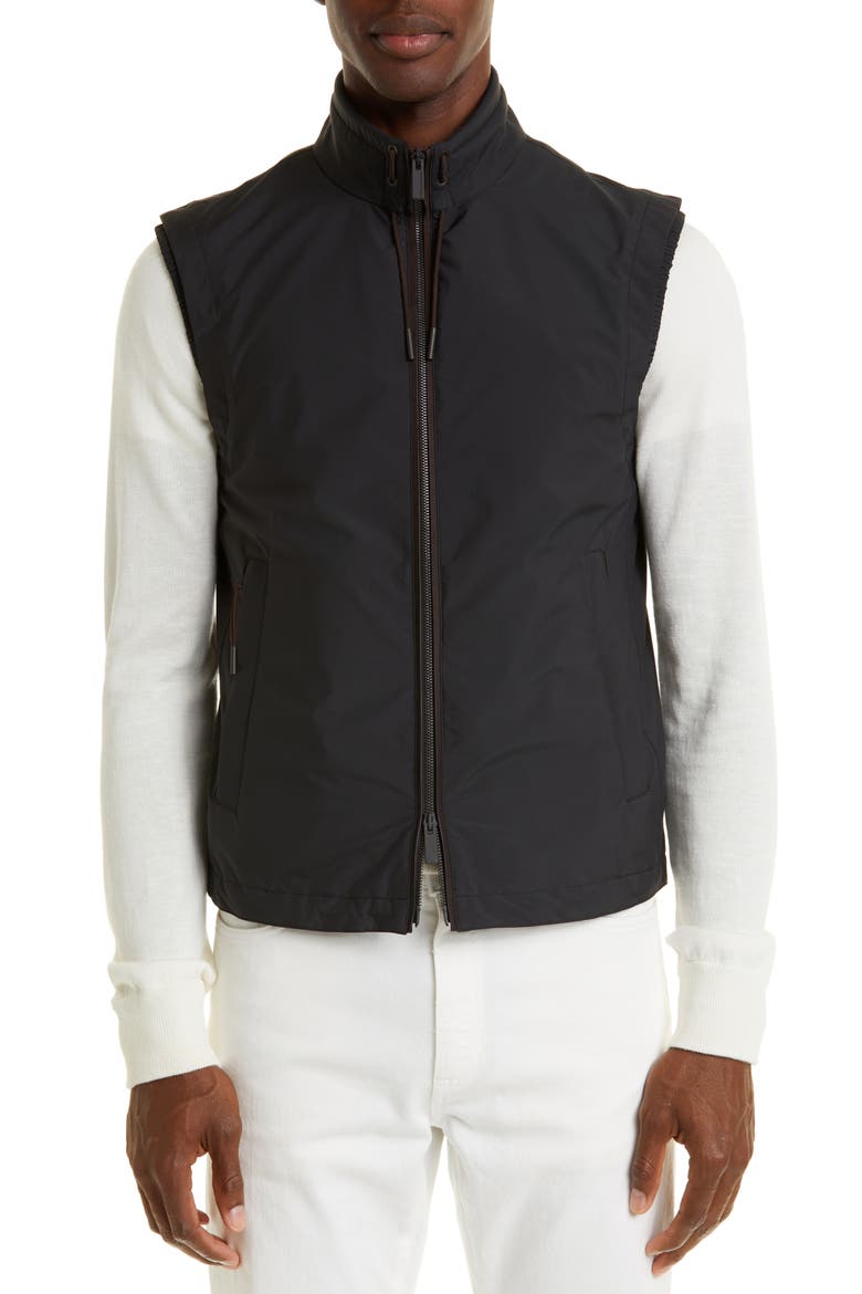 Men's Stratos Outdoor Vest, Main, color, BLACK