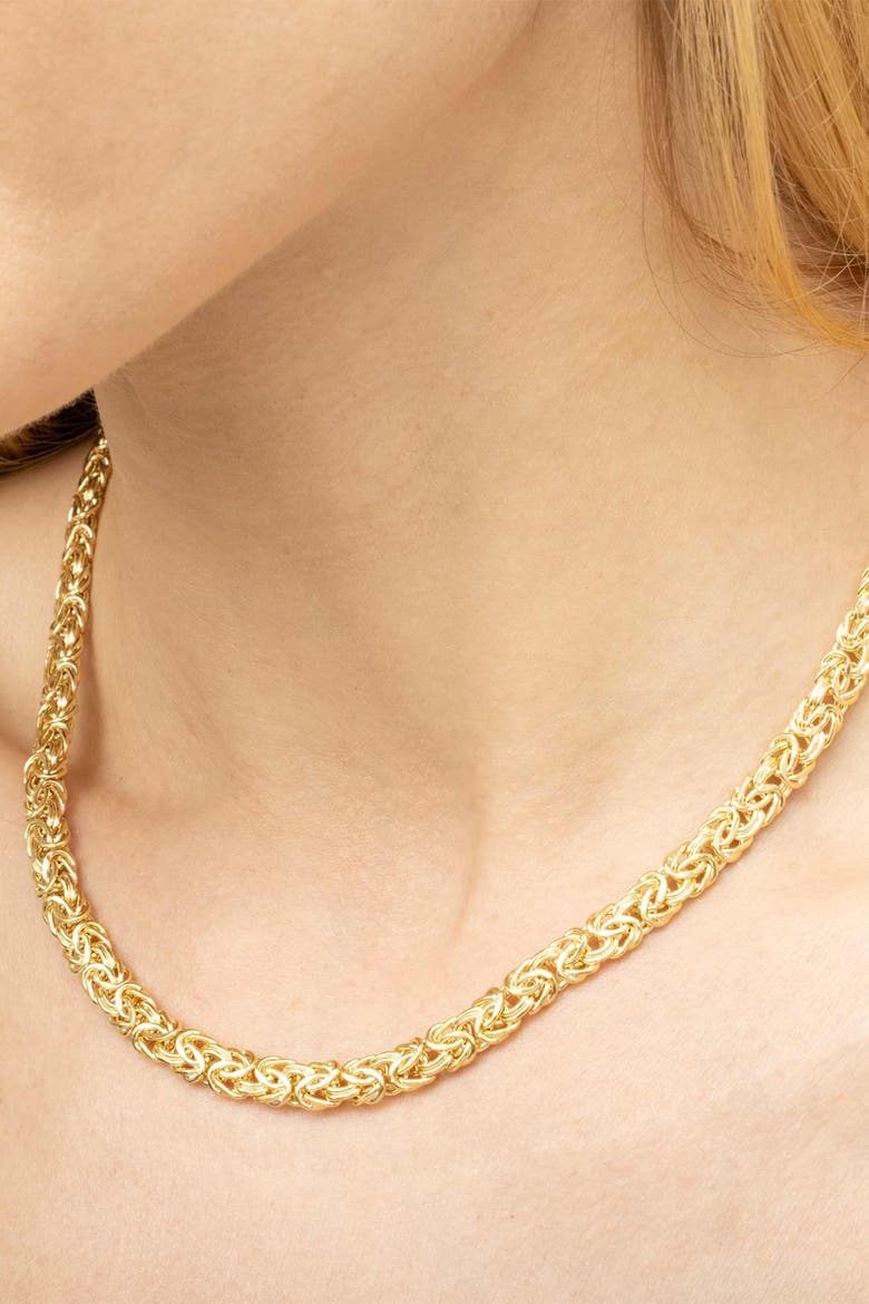 14K Gold Byzantine Chain Necklace, Alternate, color, Yellow Gold