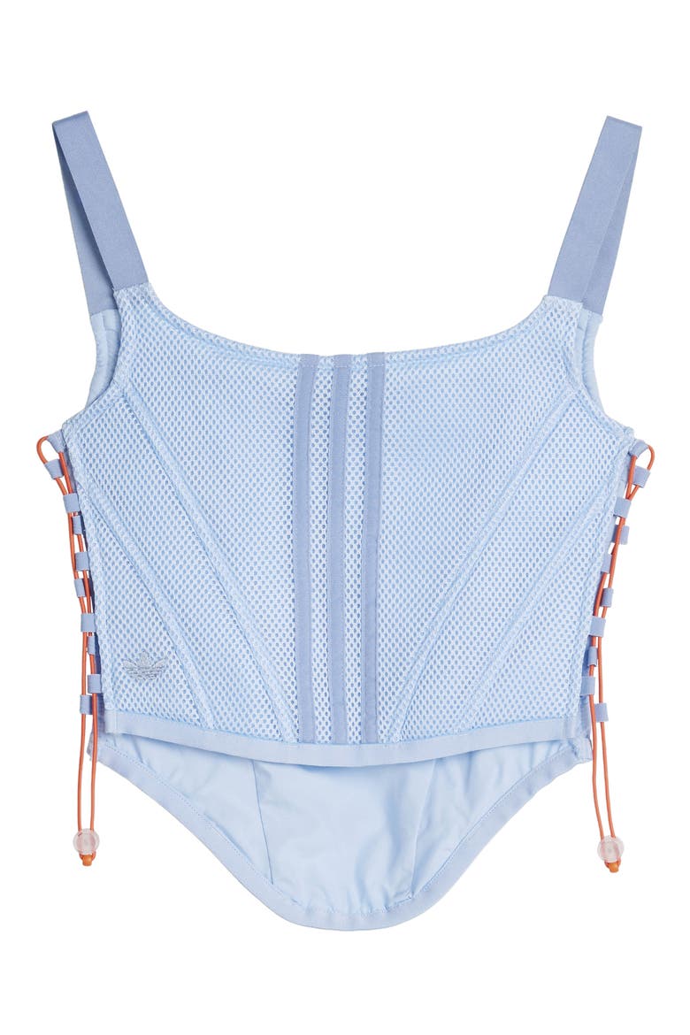 x Miaou Mesh Corset Top, Alternate, color, CLEAR BLUE