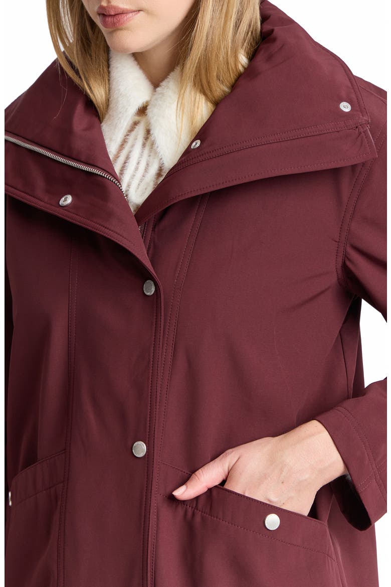 Funnel Neck Hood Rain Jacket, Alternate, color, PLUM