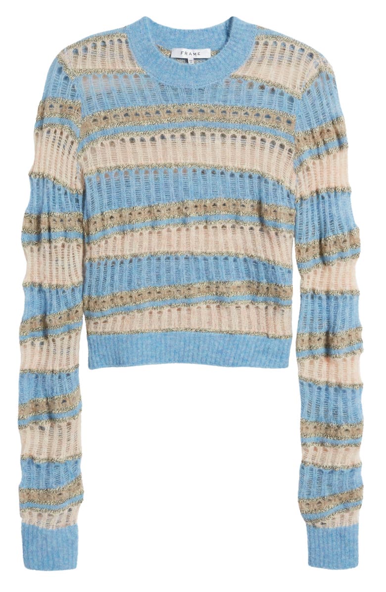 FRAME Mixed Stitch Crewneck Sweater, Alternate, color, 