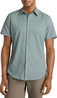 Bonobos Tech Slim Fit Geo Performance Short Sleeve Button-Up Shirt