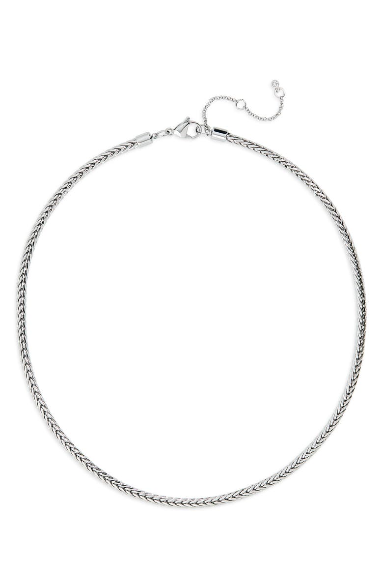 Nordstrom Waterproof Wheat Chain Necklace, Main, color, Silver