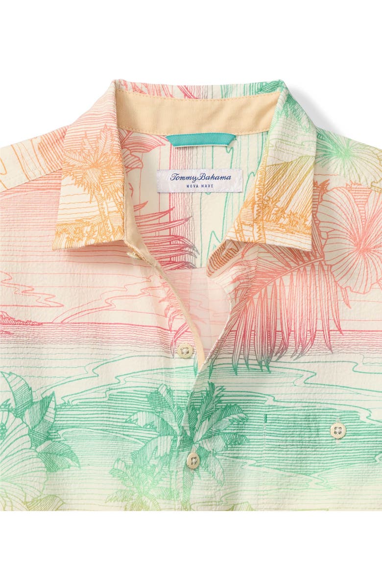 Tommy Bahama Nova Wave Corsica Print Short Sleeve Button-Up Shirt, Alternate, color, 