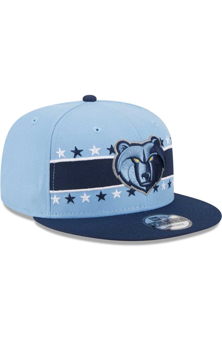 New Era Men's New Era Light Blue Memphis Grizzlies Banded Stars 9FIFTY Snapback Hat, Alternate, color, 