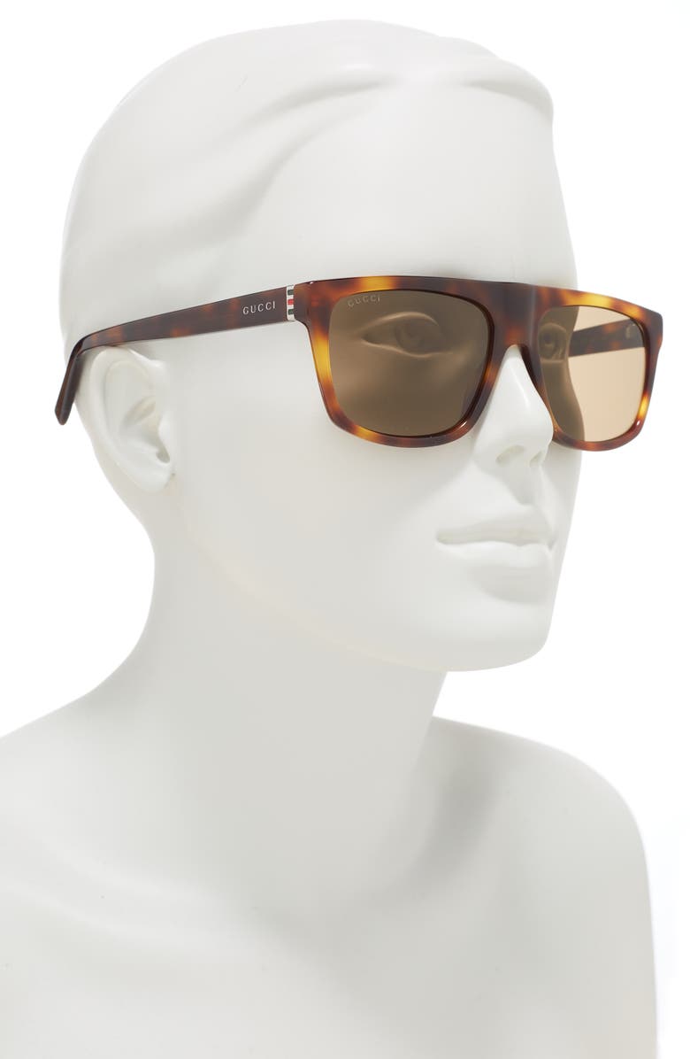 Gucci 57mm Modified Square Sunglasses, Alternate, color,