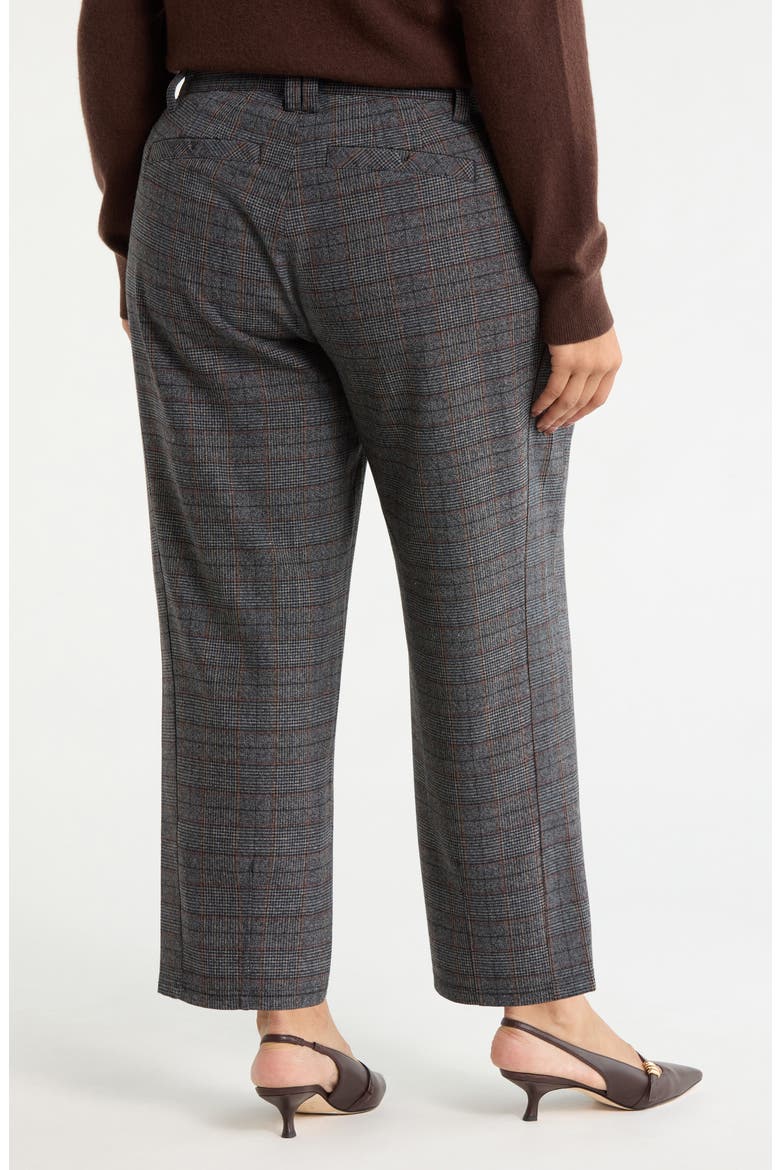 Skyrise Ankle Slim Straight Leg Pants, Alternate, color, CHARCOAL UMBER MULTI