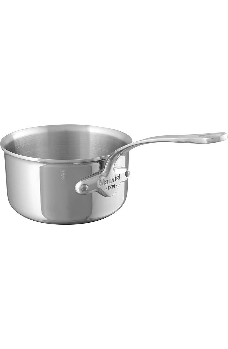 Mauviel M'Cook 4.8 Quart Stainless Steel Saucepan, 9.4 Inch, Main, color, Silver