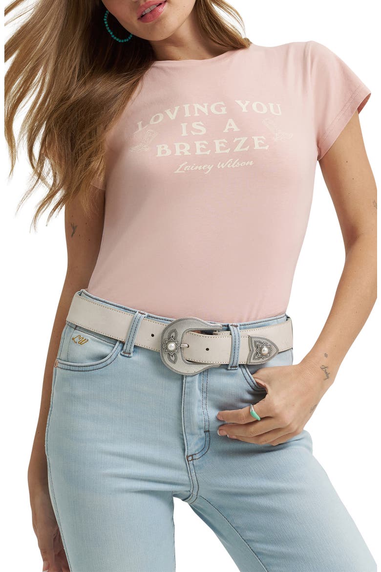 x Lainey Wilson Shrunken Graphic T-Shirt, Main, color, PINK