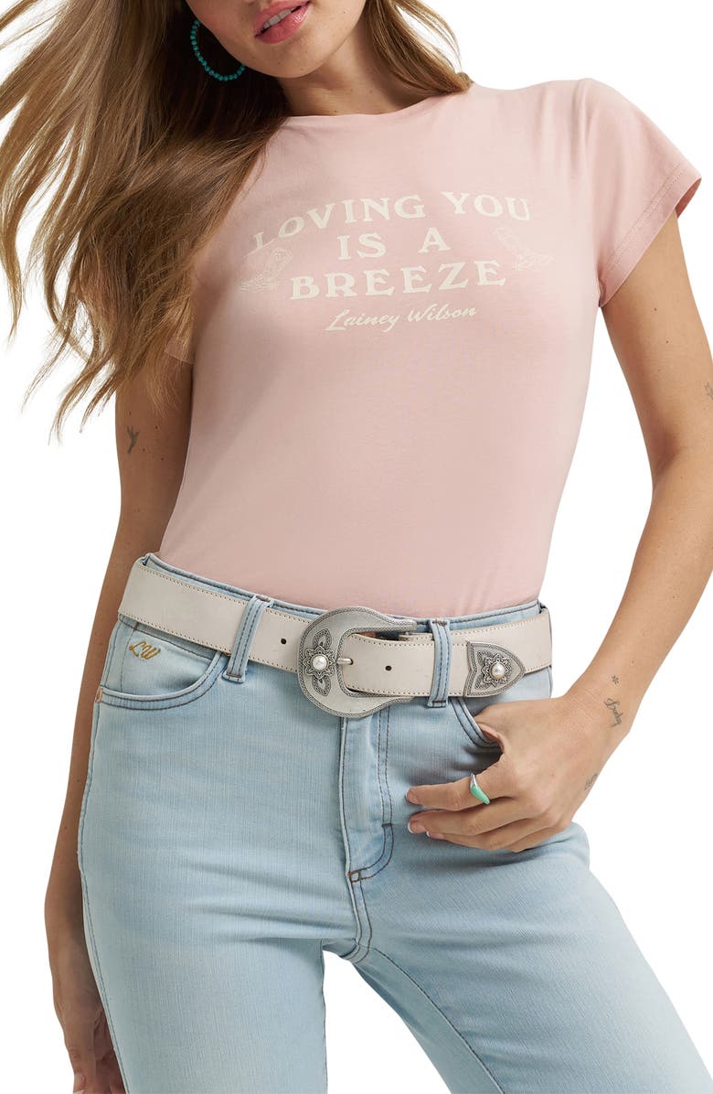 Wrangler x Lainey Wilson Shrunken Graphic T-Shirt, Main, color, Pink