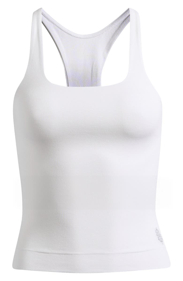 Free People FP Movement Go To Smooth Square Neck Camisole, Alternate, color, White