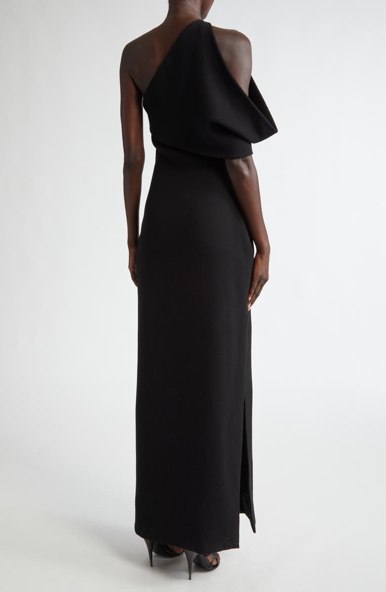 Brandon Maxwell The Romee One-Shoulder Virgin Wool Gown, Alternate, color, 